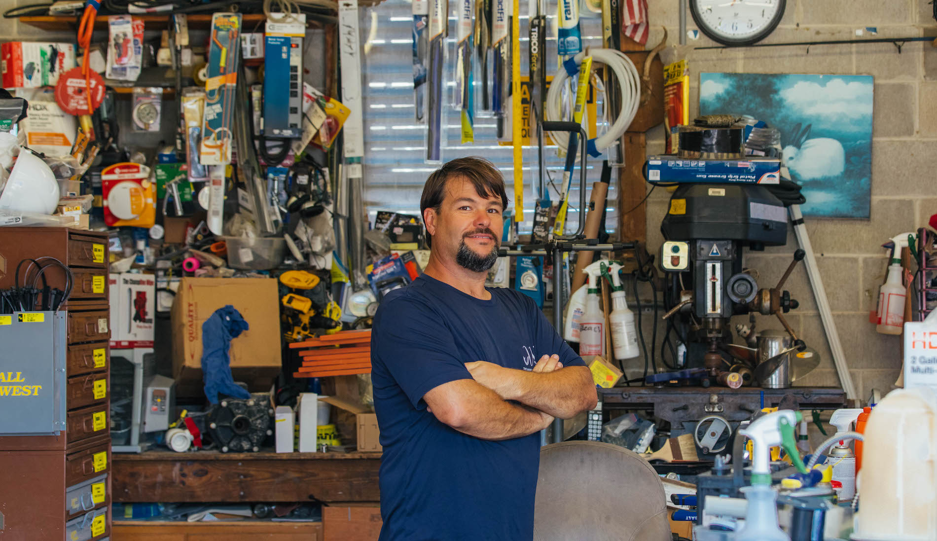 Adam Pacetti in his workshop