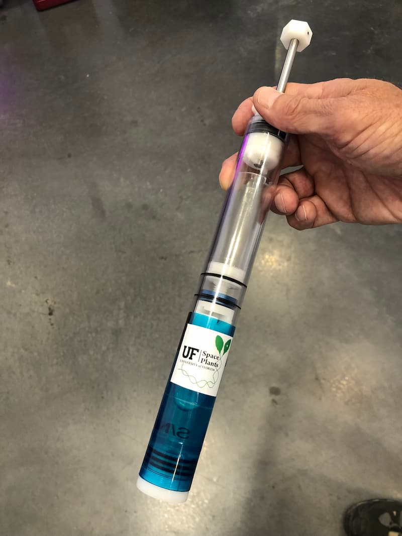 A custom-designed Kennedy Space Center Fixation Tube allows astronauts to easily “fix” the moment of gene expression so researchers can study what was happening at different stages of the flight to and from space.