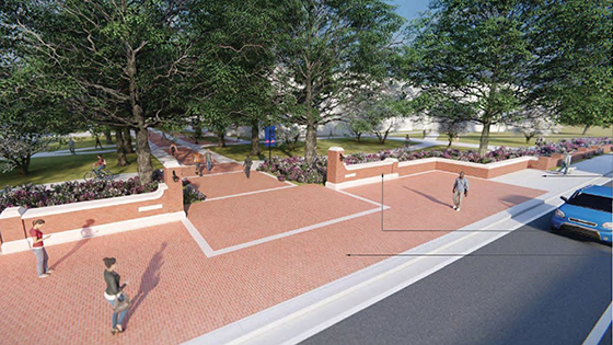 A rendering of the construction underway at the Newell Gateway.