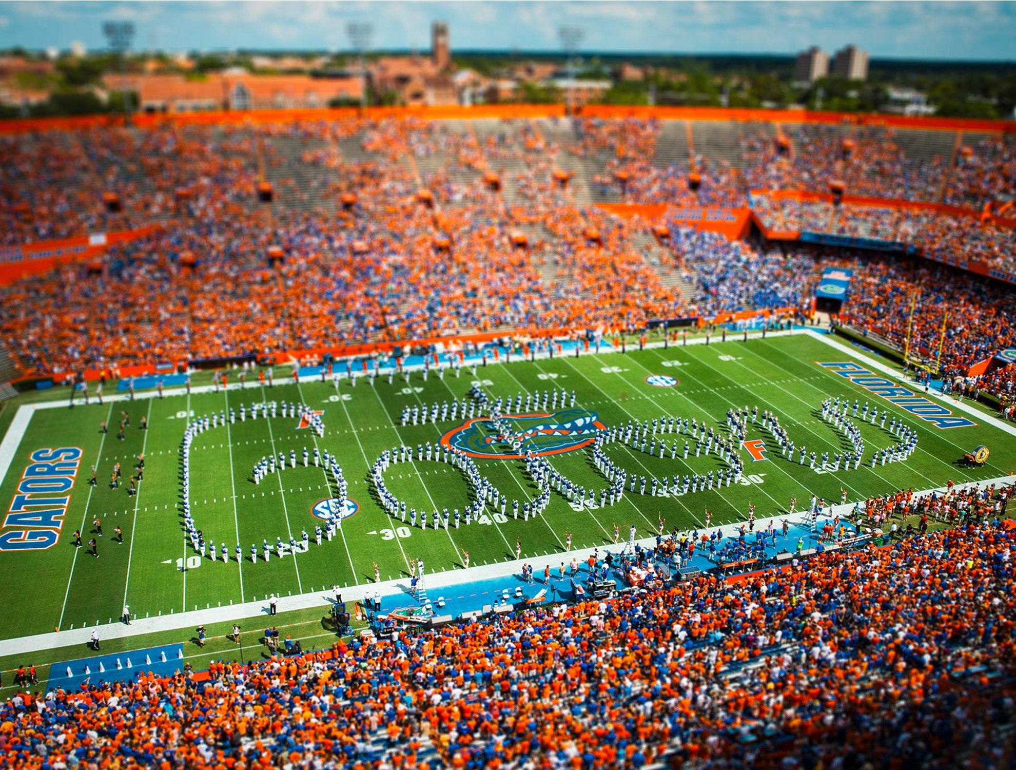 <p>The Gator Marching Band is now hard at work preparing to, once again, set the tempo for the University of Florida. Photo credit: UF/Long Duong.</p>