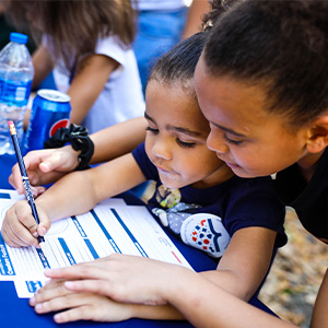 <p>The programs allows children to select books on topics they are interested in, such as STEM, humor, nature and animals. Photo credit: New Worlds Reading Initiative</p>