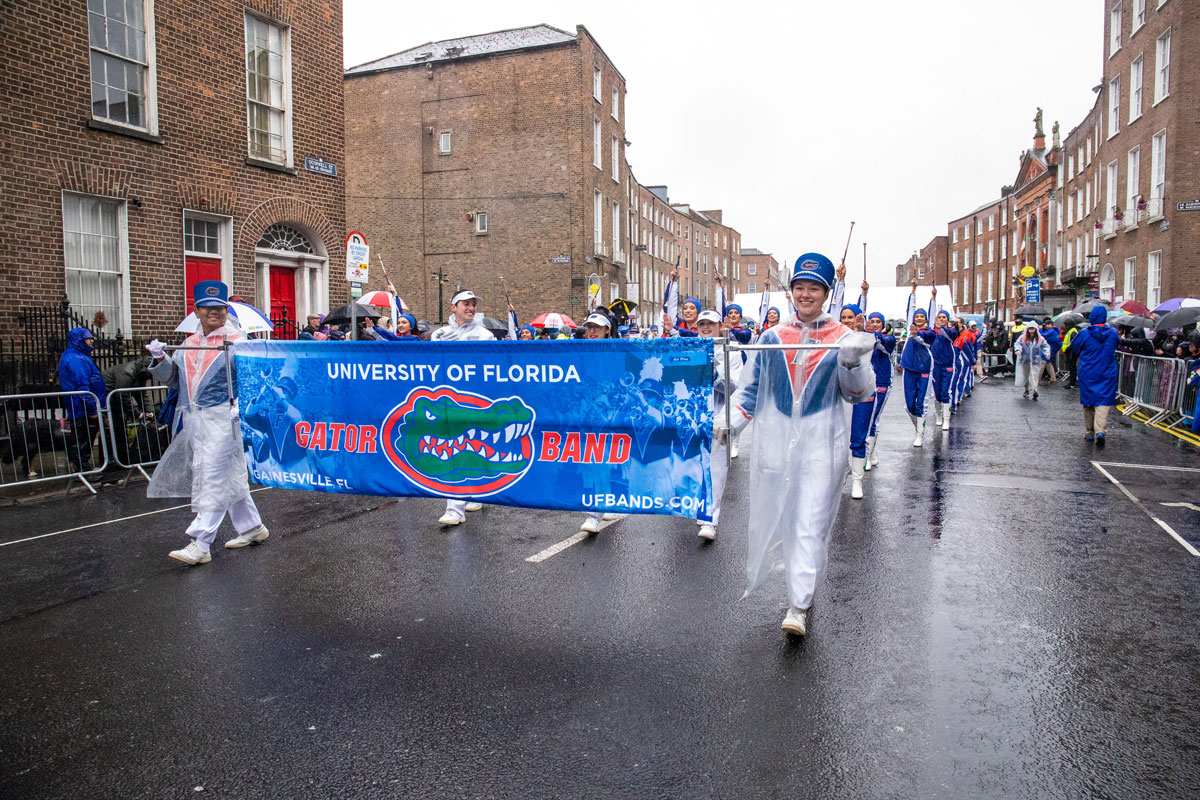 A marching band in Limerick, Ireland