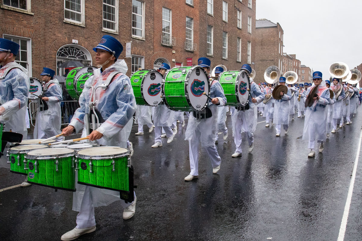 A marching band in Limerick, Ireland