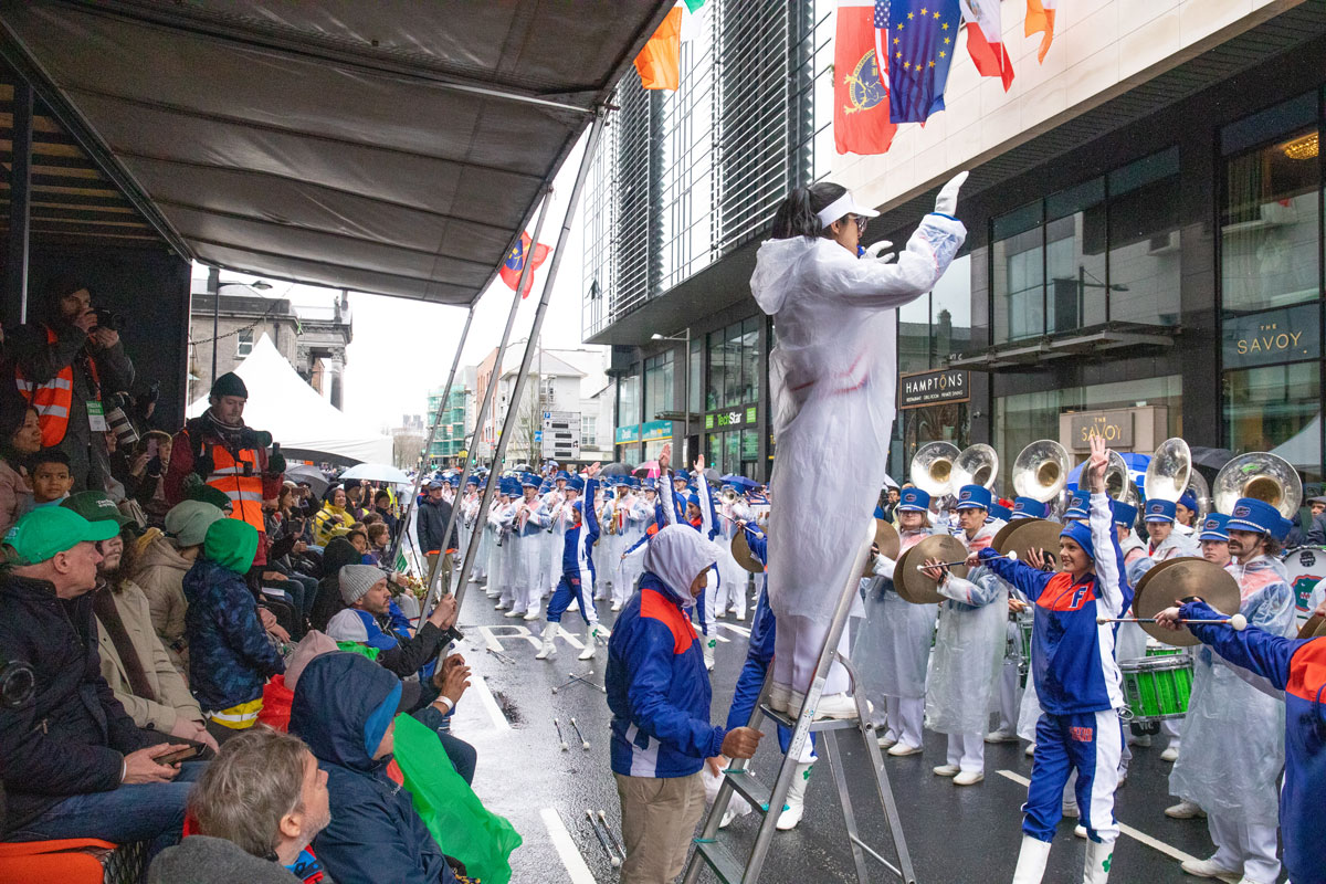 A marching band in Limerick, Ireland