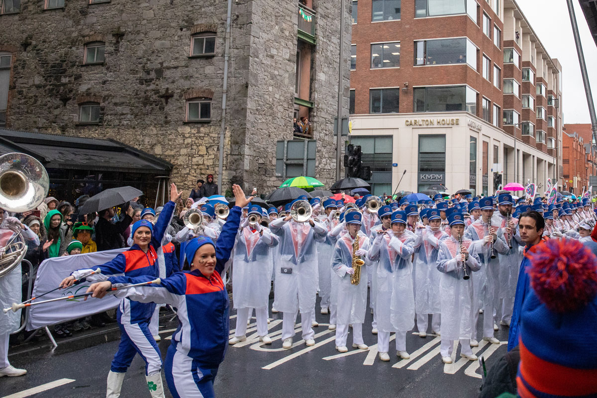 A marching band in Limerick, Ireland.