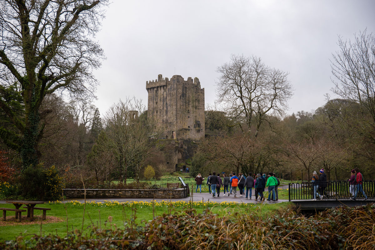 Blarney Castle on a cloudy day