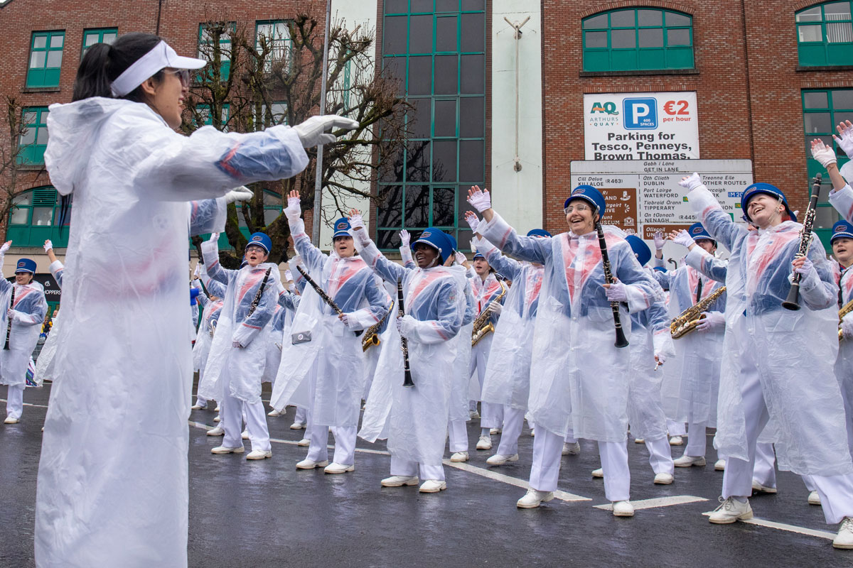 A marching band in Limerick, Ireland