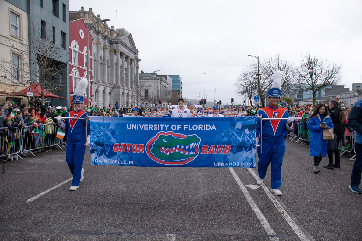 A marching band in Cork Ireland
