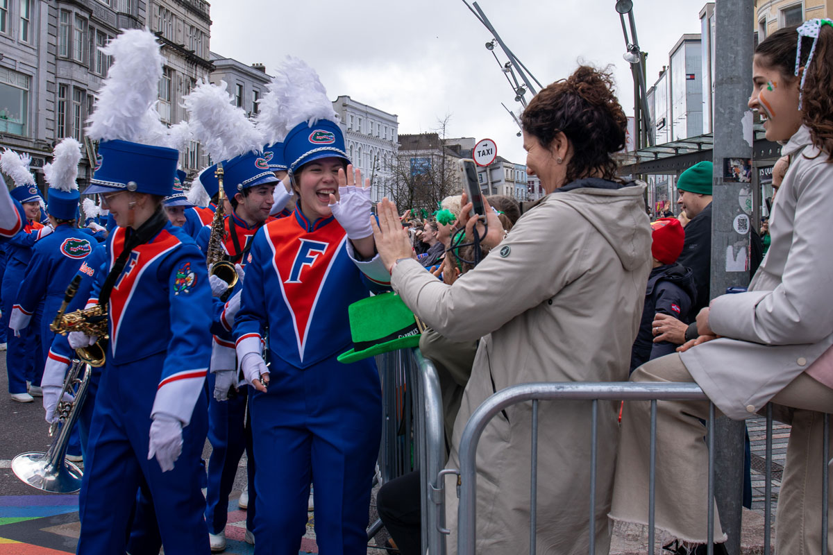 A marching band in Cork, Ireland