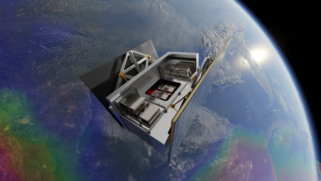 photo illustration of spacecraft in Earth orbit