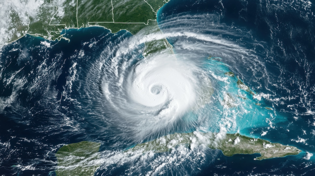 A view from space of Hurricane Helene over Florida