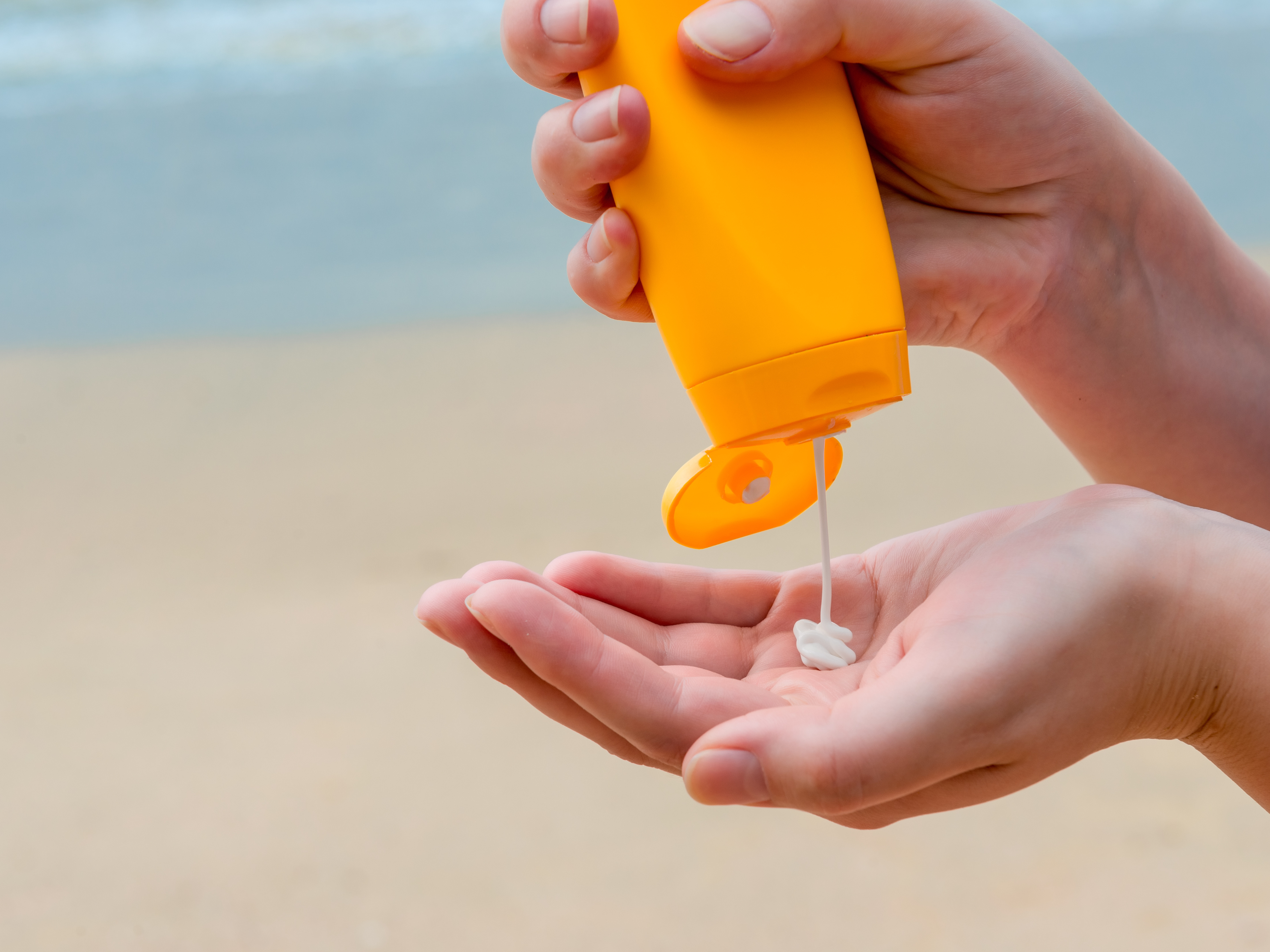 Sunscreen stock image