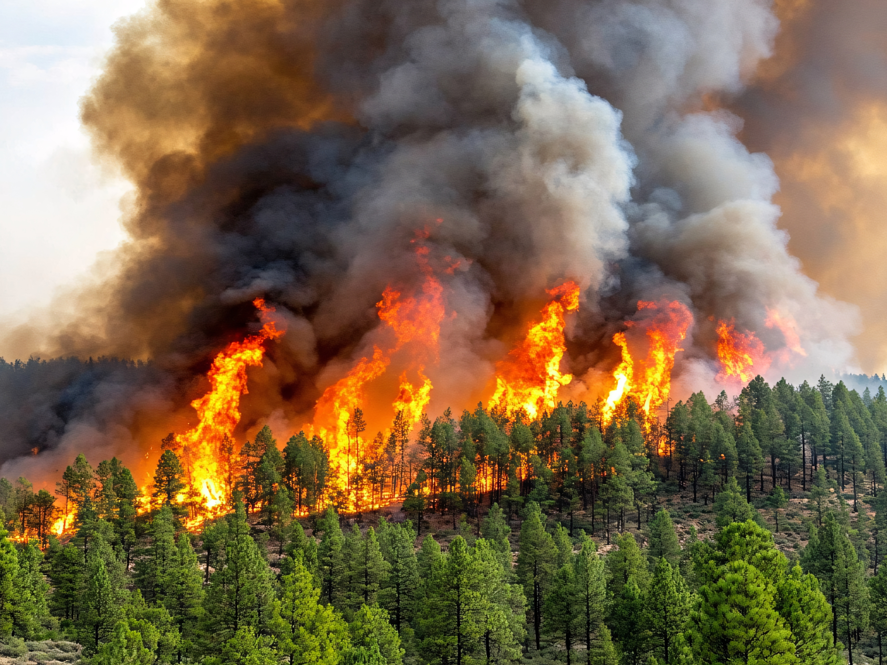 Wildfire stock image